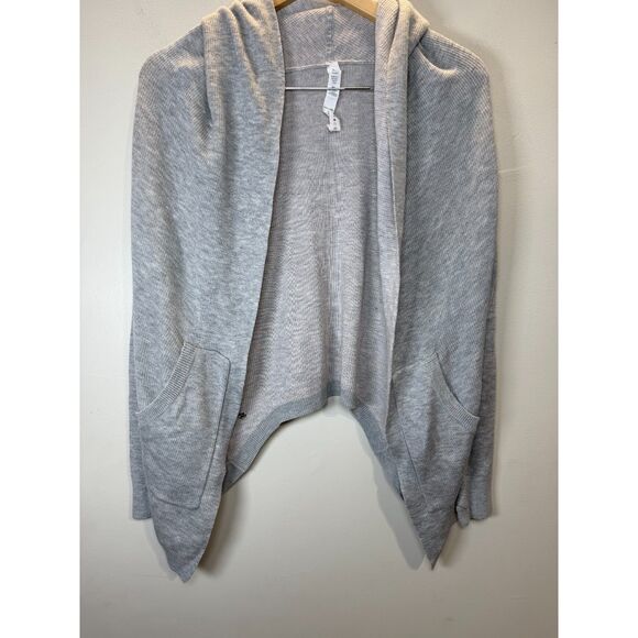Lululemon Athletica Women's Size 2 Gray Cabin Yogi Wrap Cardigan Open Front - Picture 5 of 8